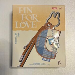 Pop Mart Pin for Love Pendant Box Letter K